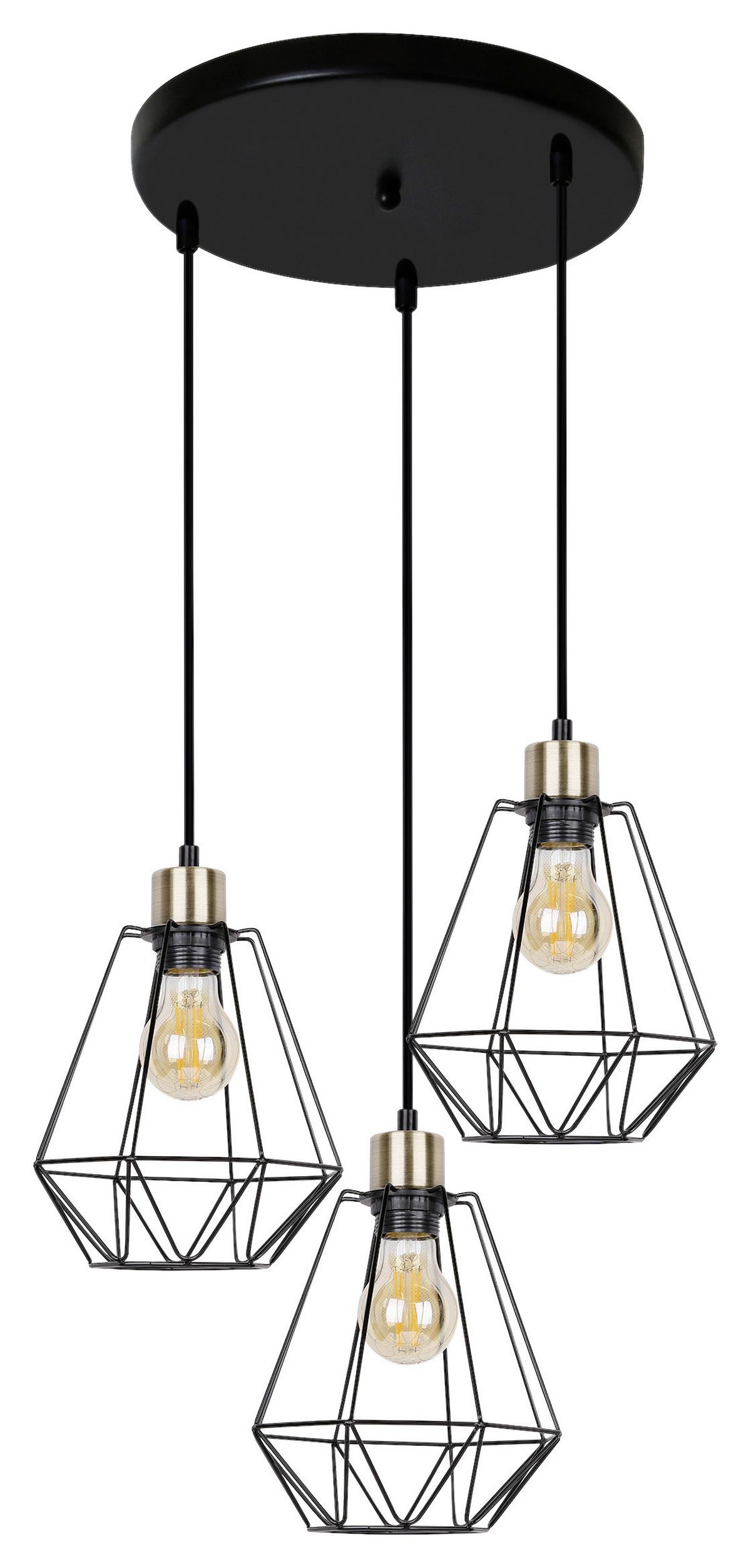 Hängeleuchte 33-00323 - Schwarz, Design, Metall (44/44/100cm)