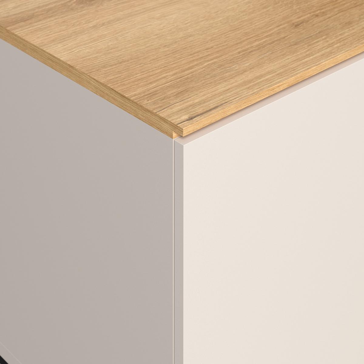 Tv-Element King Eichefarben/Kachmir B: 200 cm - Kaschmir/Eichefarben, MODERN, Holzwerkstoff (200/54/40cm)