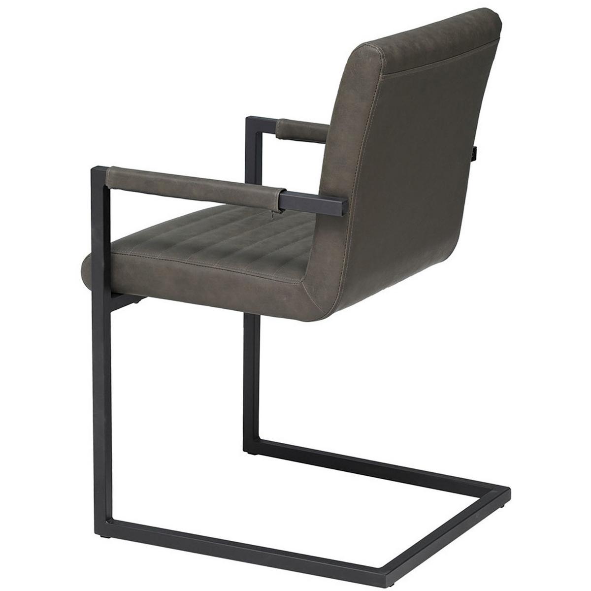 Armlehnstuhl Kubis Dunkelgrün Gepolstert 2er-Set - Dunkelgrün/Schwarz, LIFESTYLE, Textil/Metall (54/86/57cm) - MID.YOU