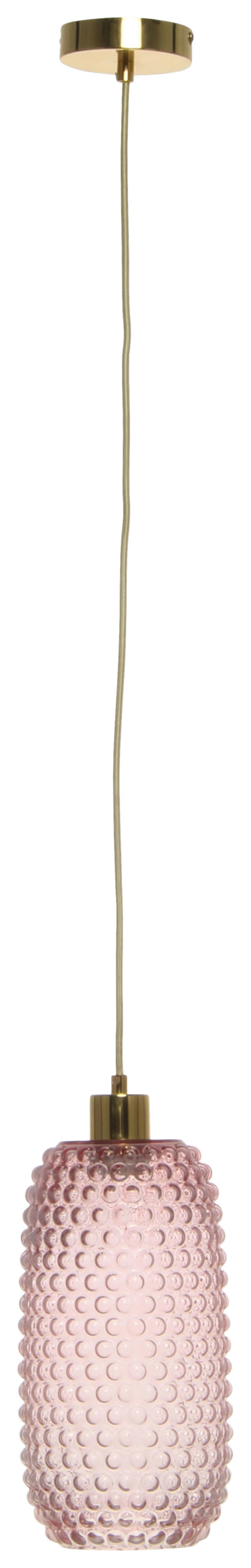 Hängeleuchte Irina 125 Rosa - Rosa, Basics, Glas (15/15/34cm) - Kayoom