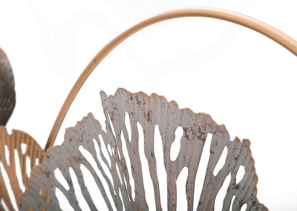 Wanddeko Poxy A Silber/goldfarben B: 130,8 Cm - Basics, Metall (130.8/55,90/8cm)