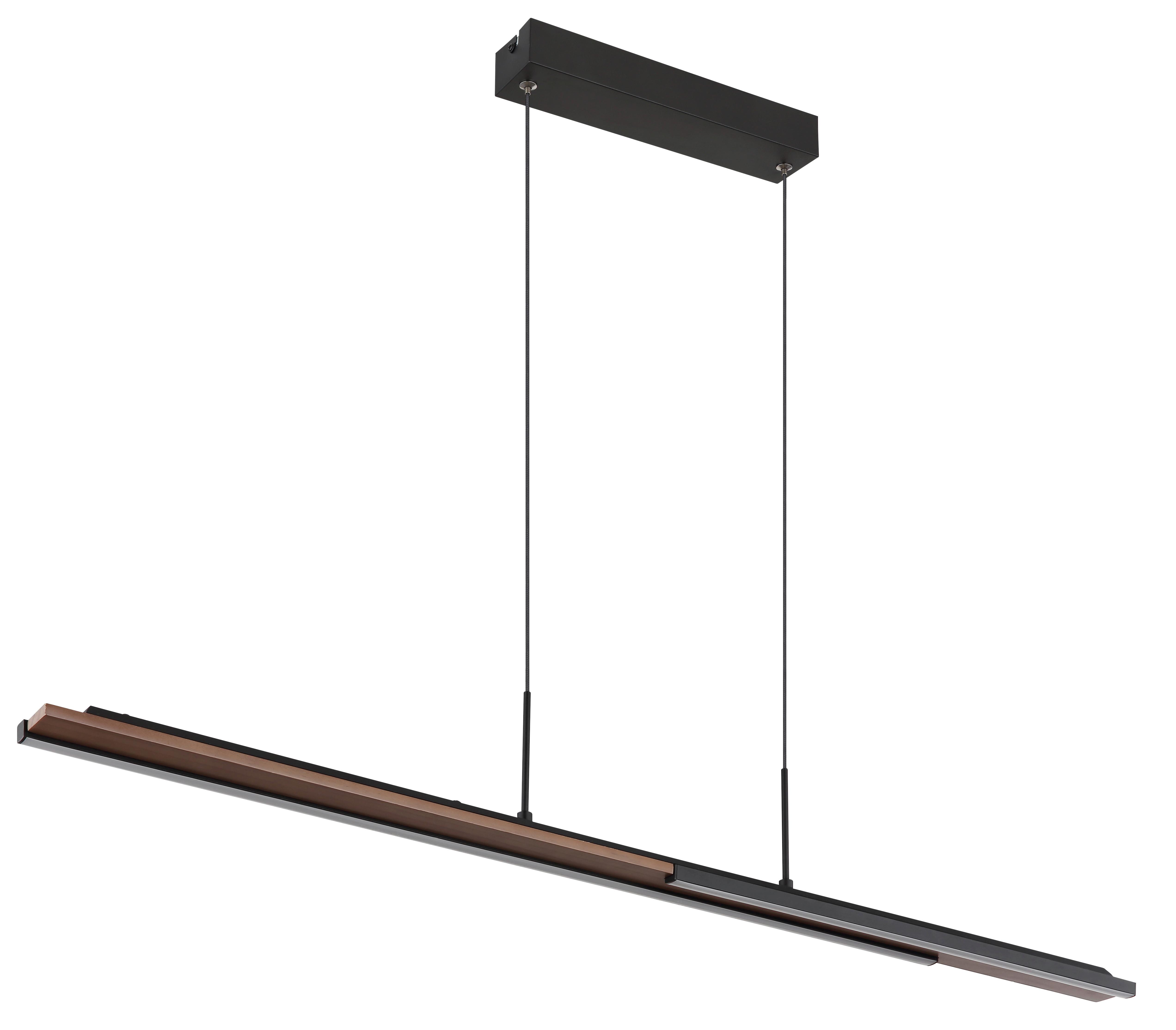 LED-Hängeleuchte 67182 Quito - Dunkelbraun/Schwarz, Design, Kunststoff/Metall (100,4/6/150cm) - Globo