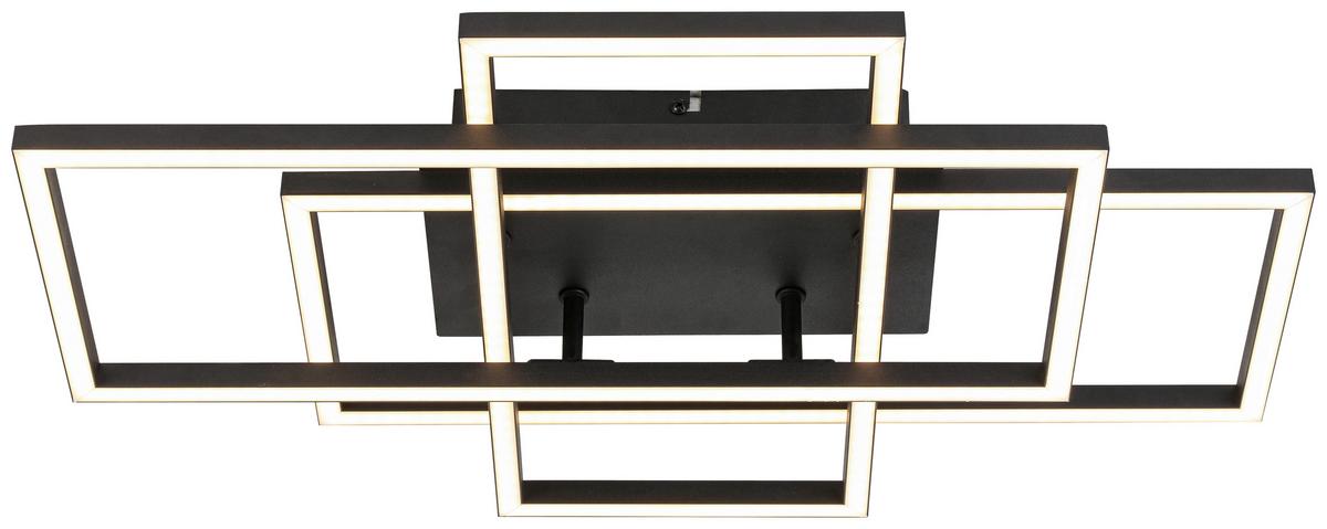 LED-Deckenleuchte Amil - Schwarz, MODERN, Kunststoff/Metall (58/36/9cm) - Luca Bessoni