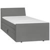 Boxspringbett mit Bettkasten Nida 100x200 cm Grau - Schwarz/Grau, MODERN, Holz/Textil (100/200cm) - MID.YOU