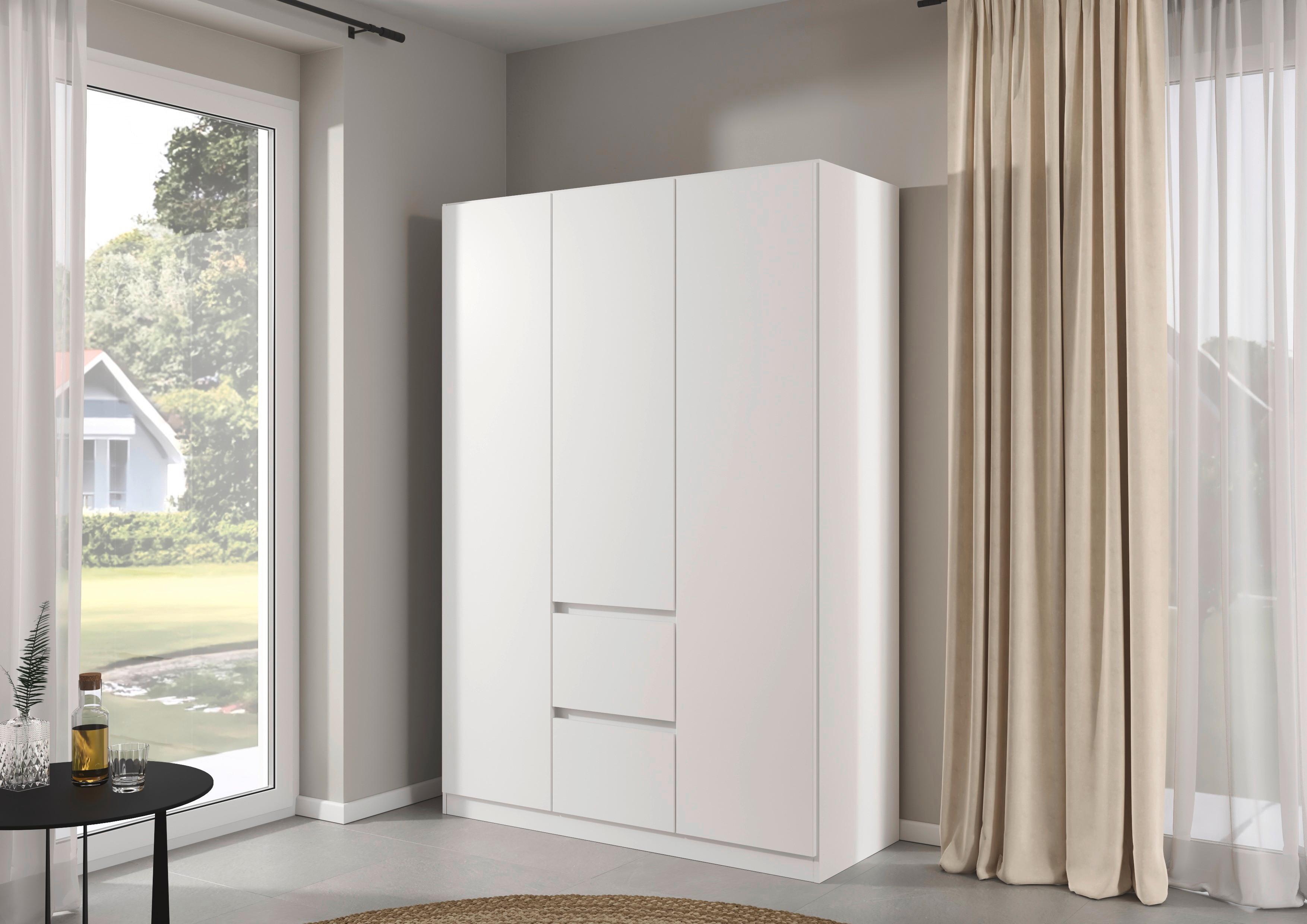 Nidda B: 136 cm Weiß Nidda - Weiß, Basics, Holzwerkstoff (136/197/54cm) - Rauch Möbel