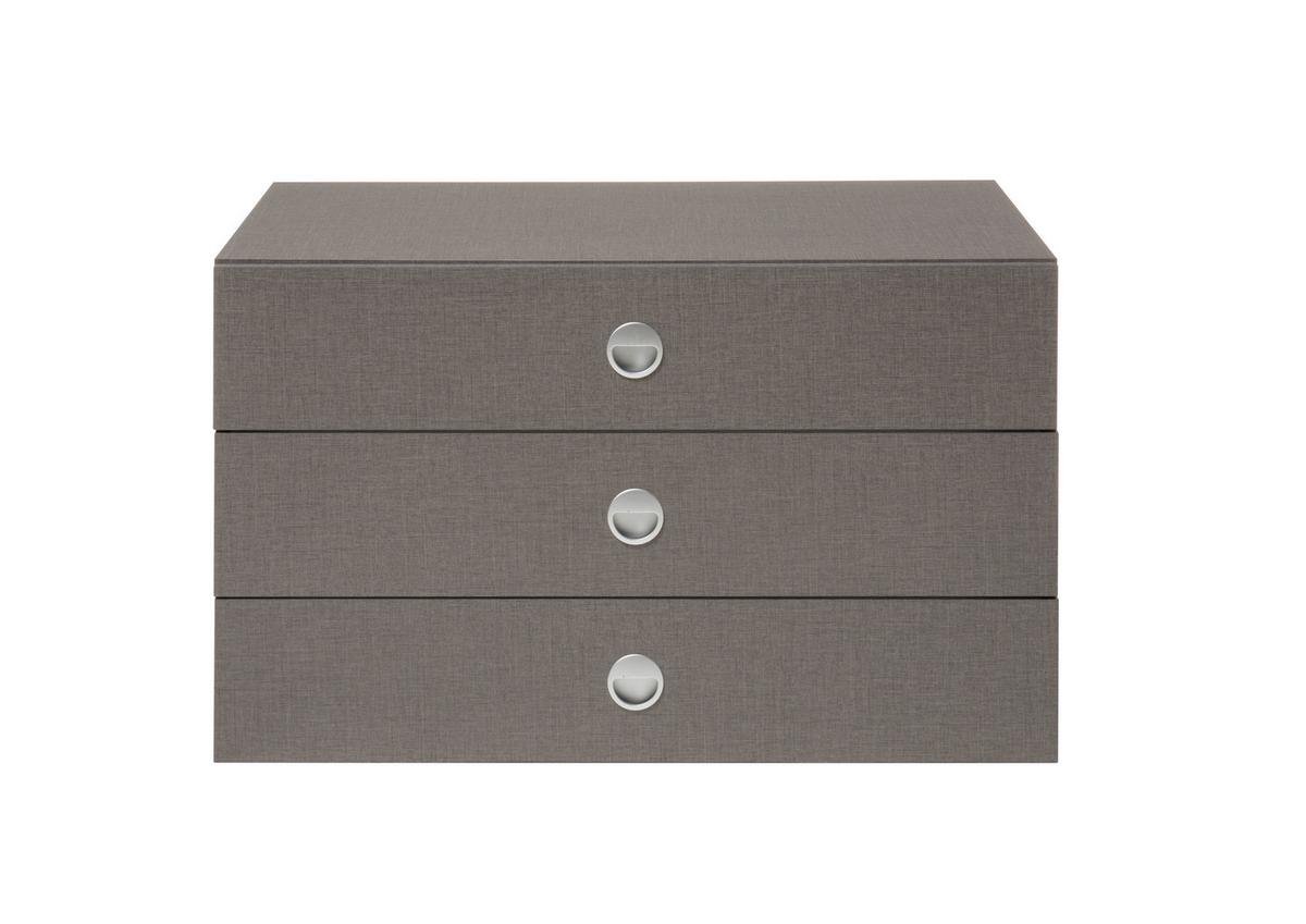 Schubkasteneinsatz Alicante Twist 3 Laden - Grau, Basics, Holzwerkstoff (82,5/49/48,5cm) - Luca Bessoni
