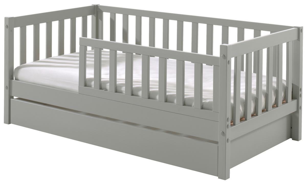 Kinder-/juniorbett Grau Inkl. Bettlade 70x140 Cm - Grau/Kieferfarben, MODERN, Holz (70/140cm) - Vipack