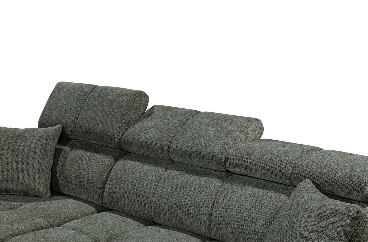 Ecksofa Sydney Dunkelgrün S: 172/268 cm - Dunkelgrün/Schwarz, KONVENTIONELL, Textil (172/268cm) - MID.YOU