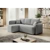 Ecksofa Hadson Hellgrau S: 150x206 Cm - Hellgrau/Schwarz, Design, Textil (150/206cm) - P & B