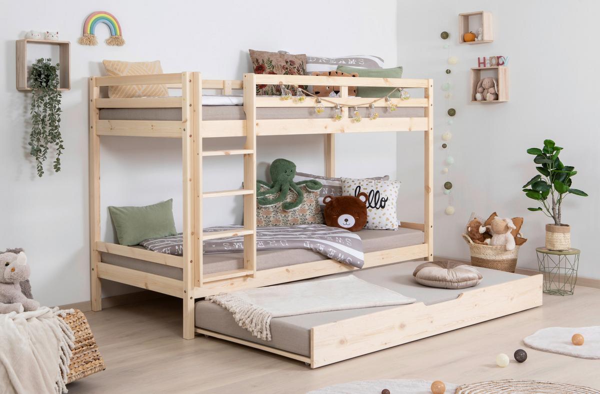 Etagenbett 970507 Rene - Naturfarben, MODERN, Holz (90/200cm) - MID.YOU