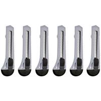 Cuttermesser-Set 6-Tlg. Abbrechklingen Metall - Basics, Kunststoff/Metall