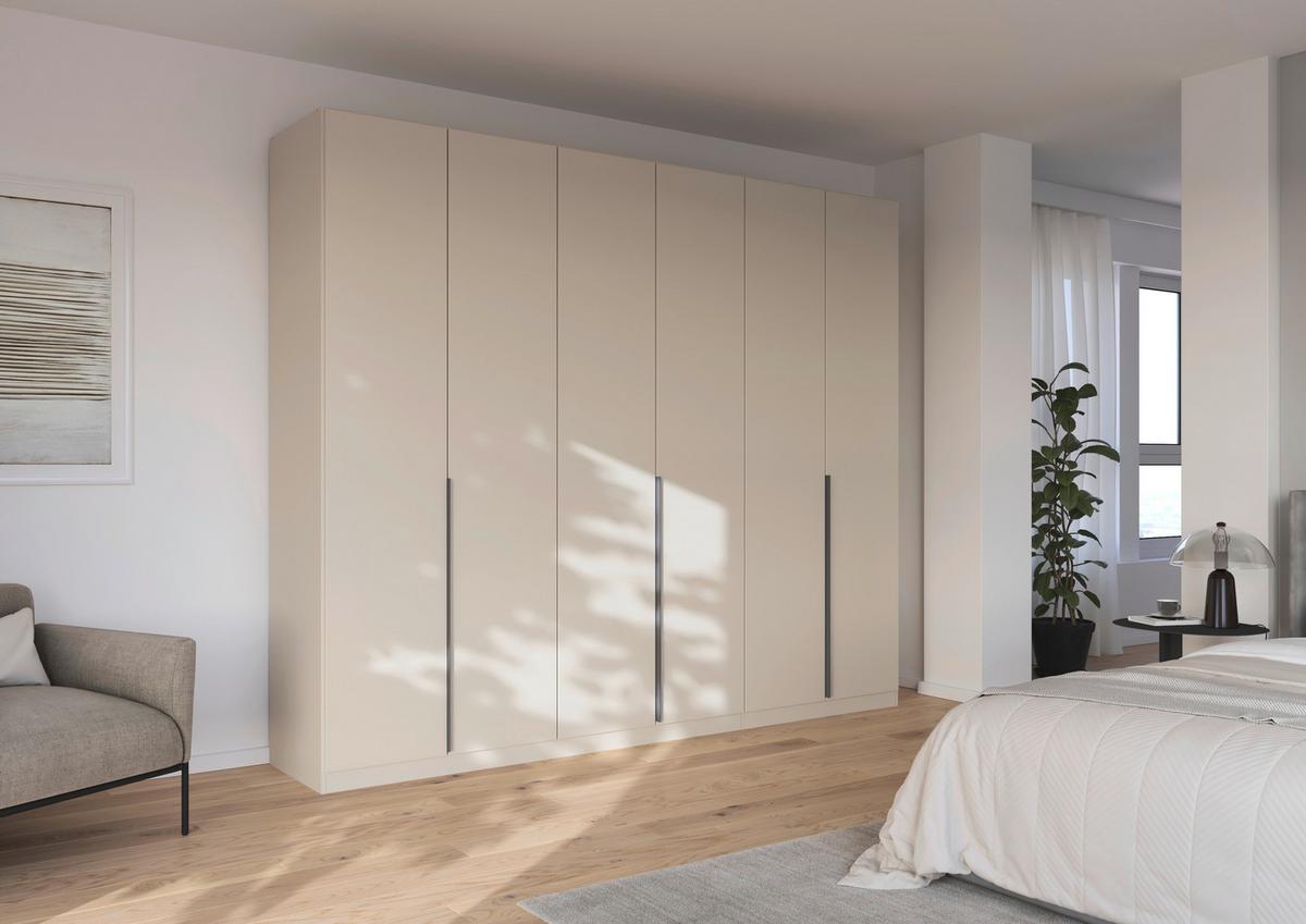 Drehtürenschrank 271 cm Alabama Super Champagner - Champagner, MODERN, Holzwerkstoff (271/229/54cm)