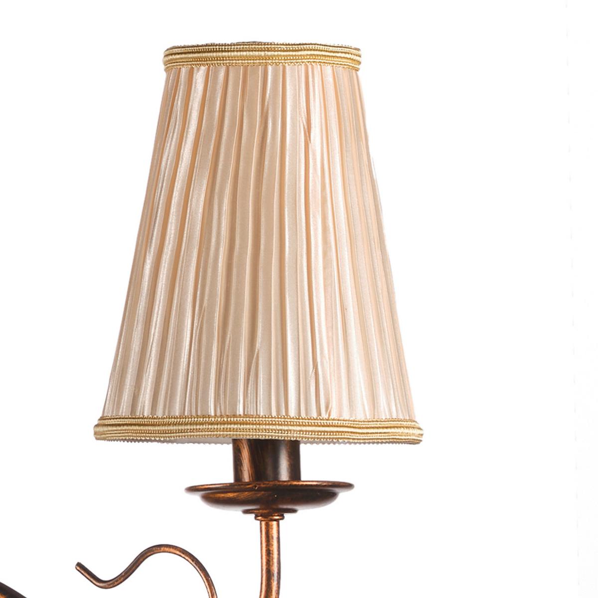 Kronleuchter Delia Cognac L: 60 cm 6w - Cognac, KONVENTIONELL, Glas/Textil (60/60/100cm)