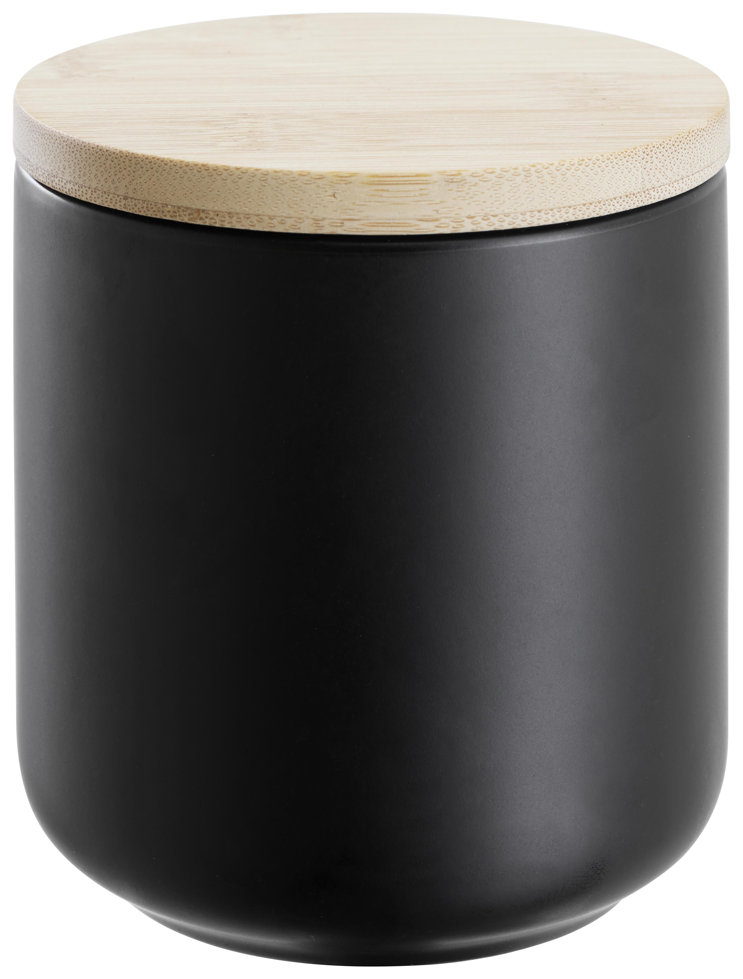 Dóza Na Potraviny Svea - 0,5l - černá/přírodní barvy, Moderní, dřevo/keramika (10/10cm) - Premium Living