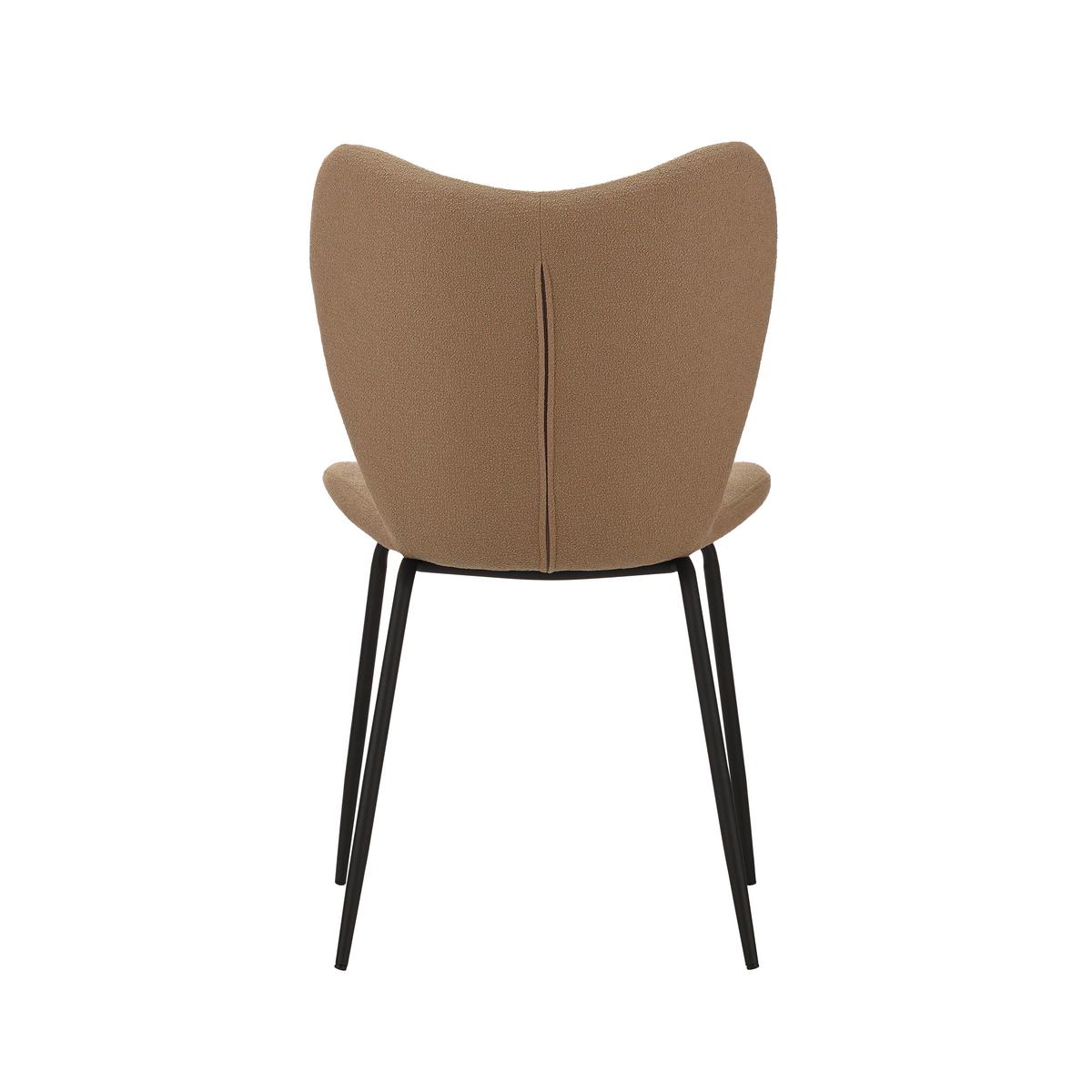 Stuhl-Set Caen Taupe B: 50 cm - Taupe/Schwarz, MODERN, Textil/Metall (50/88,5/42cm) - MID.YOU