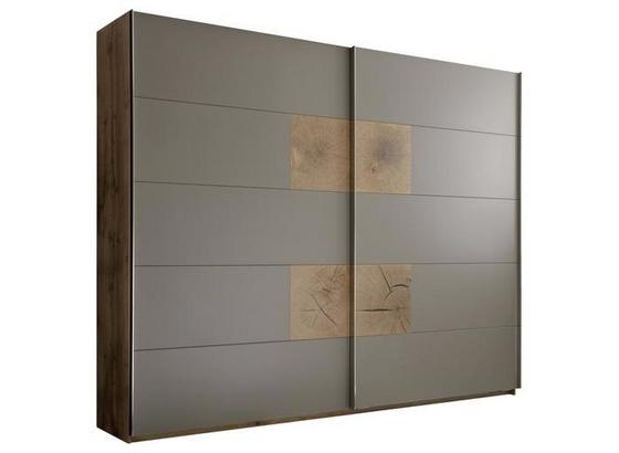 Schwebetürenschrank Capri B: 280 cm Eichedekor - Eichefarben/Grau, KONVENTIONELL, Holzwerkstoff (280/230/60cm) - Carryhome Schwebetürenschrank Capri B: 280 cm Eichedekor - Eichefarben/Grau, KONVENTIONELL, Holzwerkstoff (280/230/60cm) - Carryhome