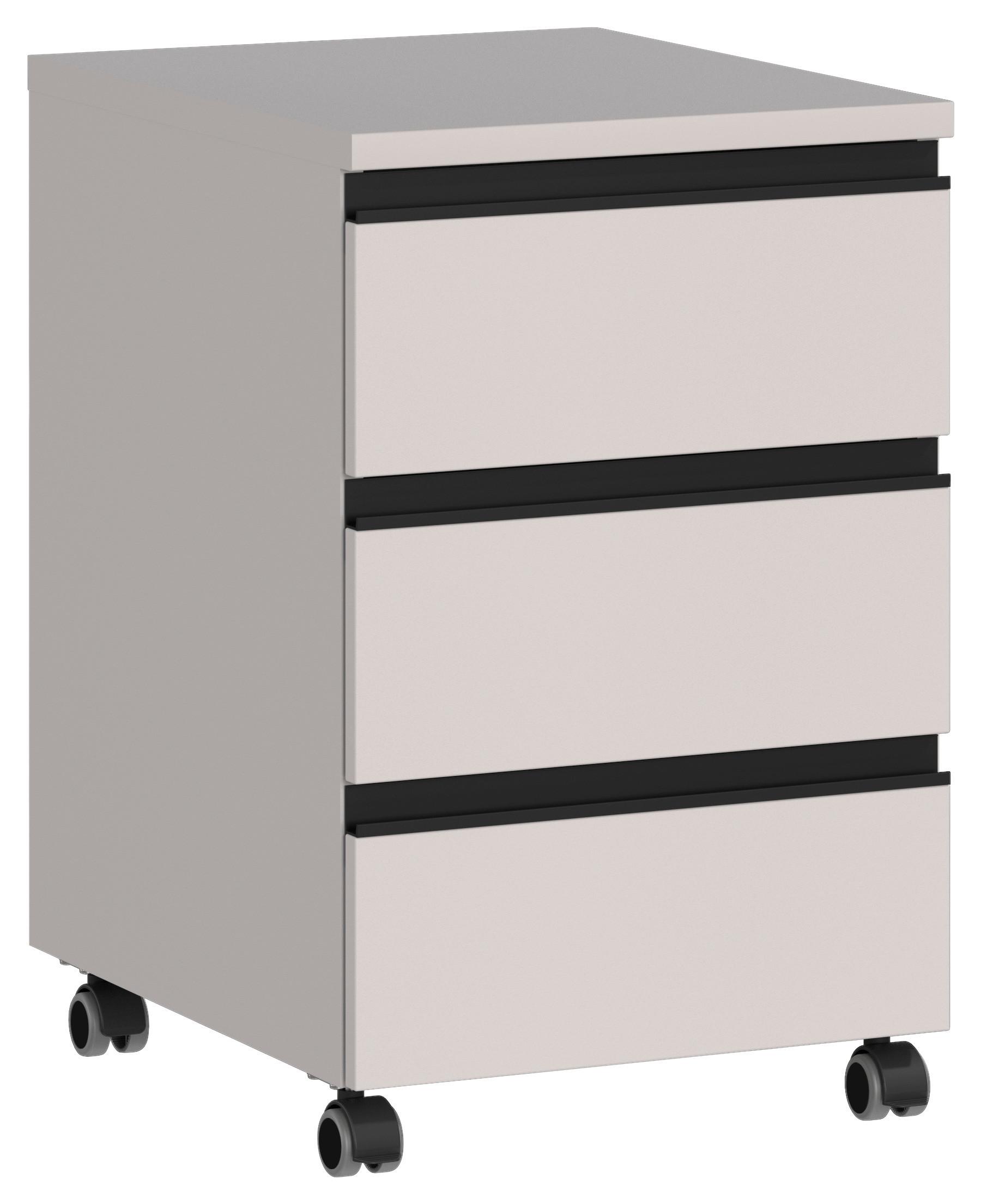 Rollcontainer Bedano Kaschmir B: 40cm - Kaschmir, MODERN, Holzwerkstoff/Kunststoff (40/63/50cm) - Germania