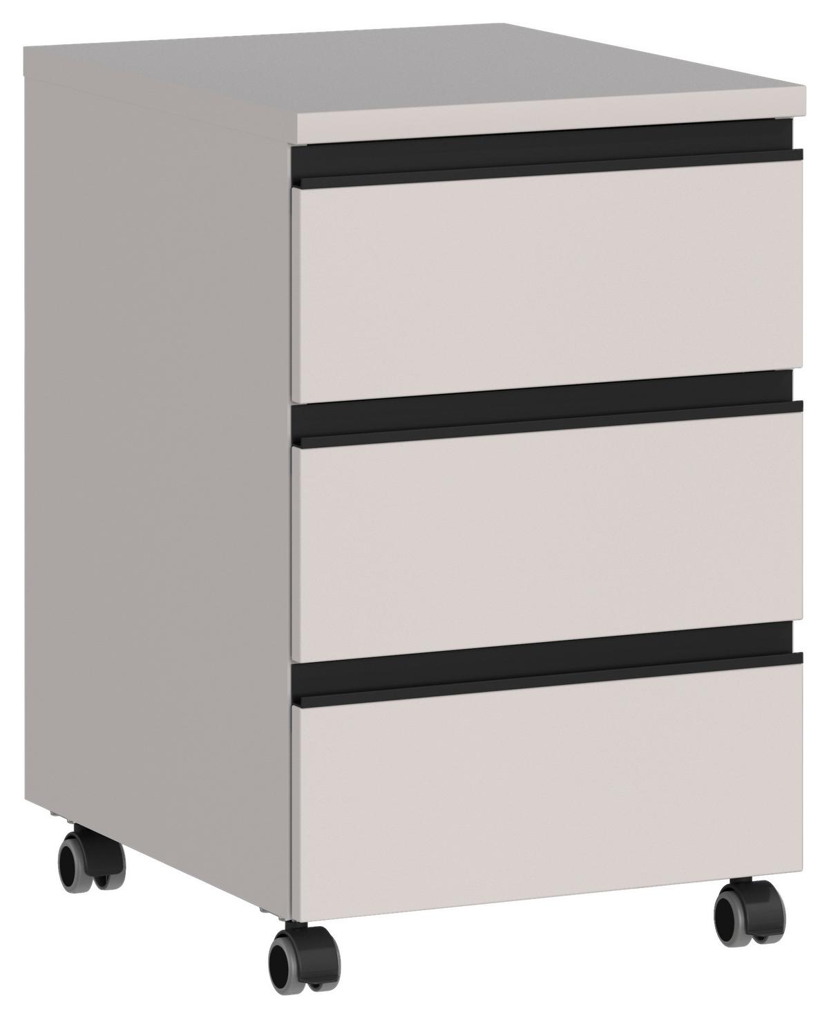 Rollcontainer Bedano Kaschmir B: 40cm - Kaschmir, MODERN, Holzwerkstoff/Kunststoff (40/63/50cm) - Germania