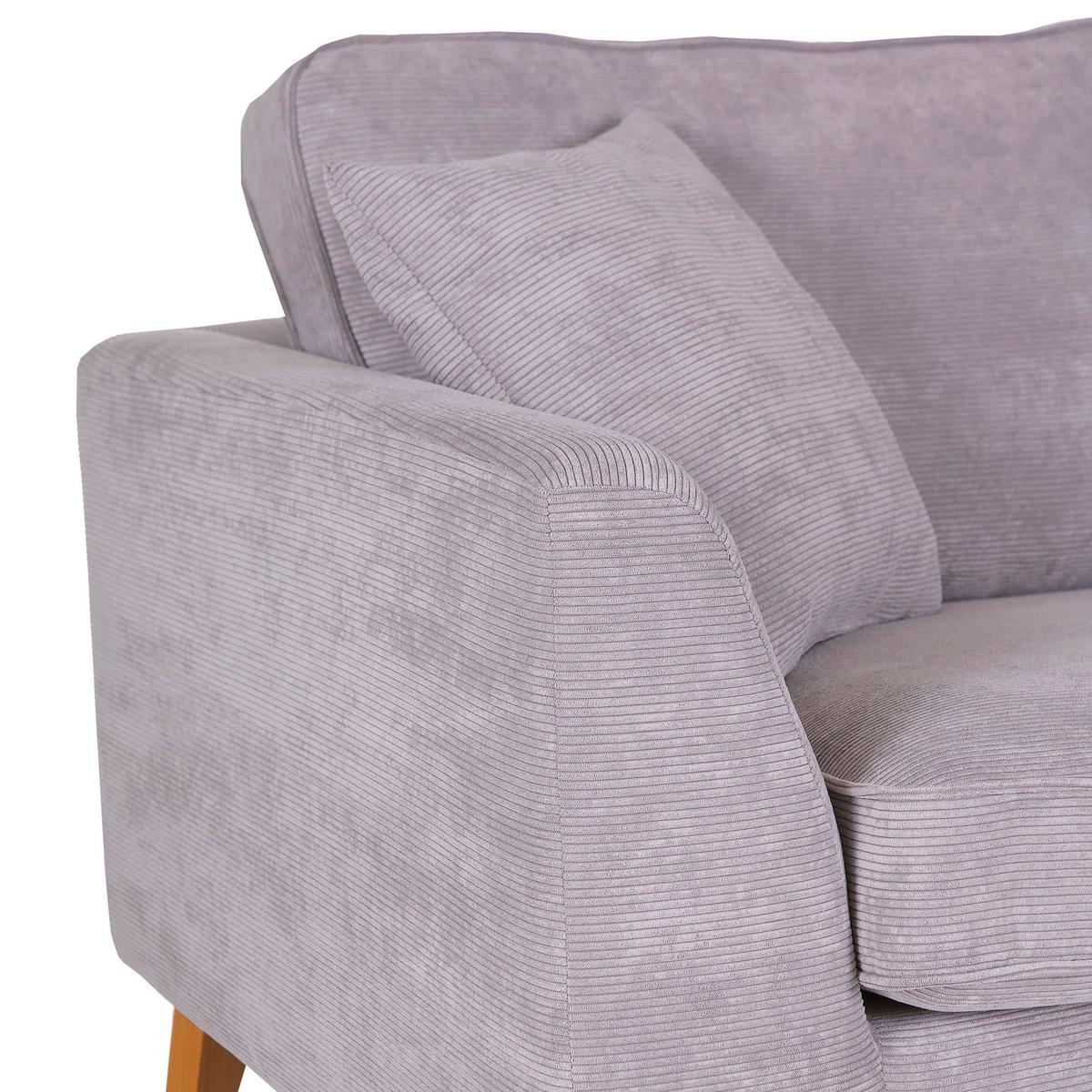 3-sitzer-sofa Rimini - Buchefarben/Grau, Design, Textil (200/63/90cm) - MID.YOU