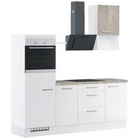 Küchenleerblock Ip4050 - Weiß Hochglanz/Weiß, Design, Holzwerkstoff (215cm) - Impuls