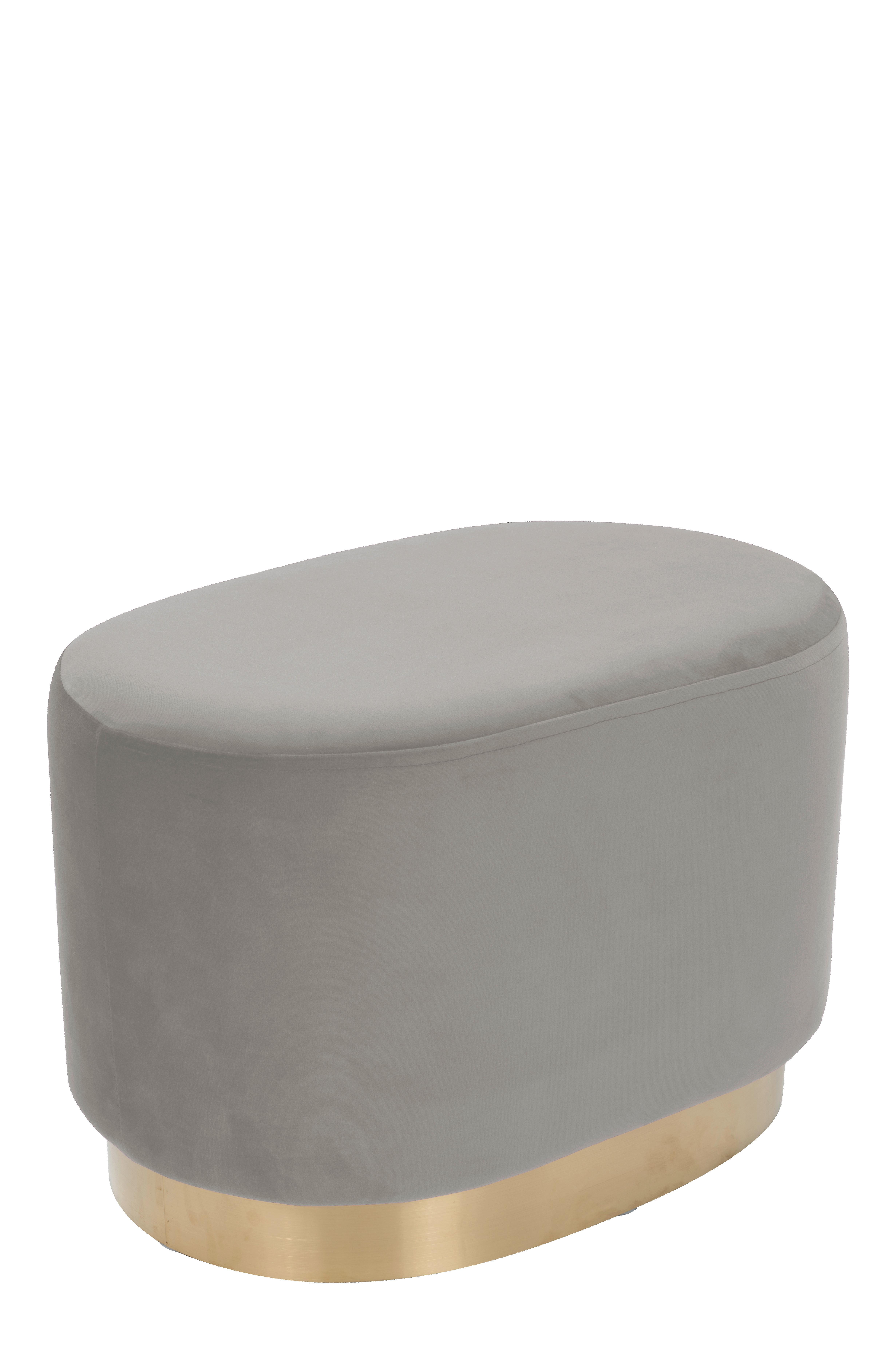 Taburet zamat sivý - svetlohnedá/sivá, Basics, drevo/kompozitné drevo (35,5/43/55cm)