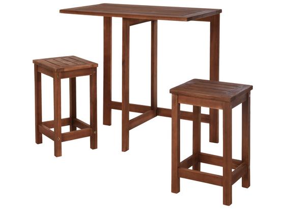 Balkonset Diar 3-teilig aus Holz - Braun, MODERN, Holz Balkonset Diar 3-teilig aus Holz - Braun, MODERN, Holz