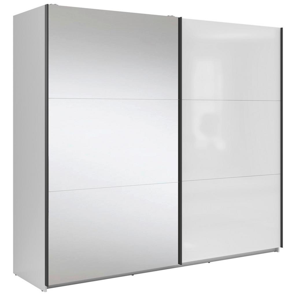 Schwebetürenschrank Mit Spiegel 220cm Tetrix, Weiß