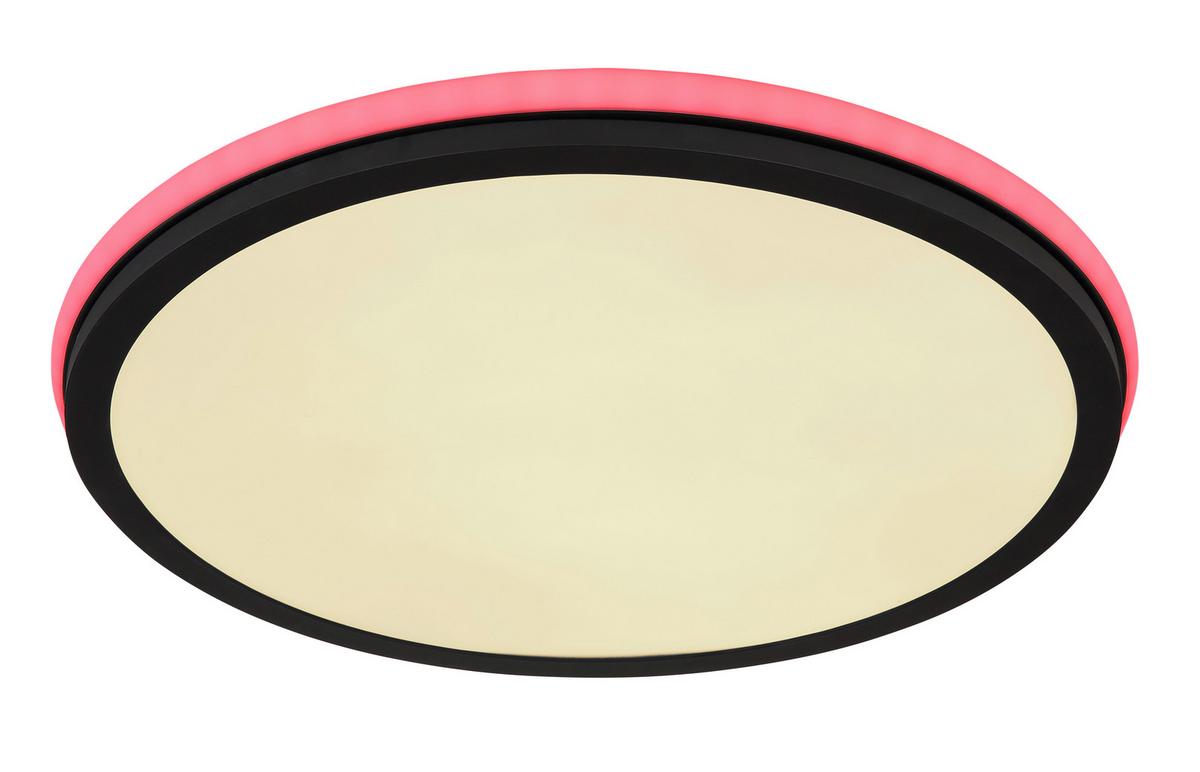 STROPNÉ LED SVIETIDLO JAXXI - čierna/opálová, Design, kov/plast (45/7cm) - Globo