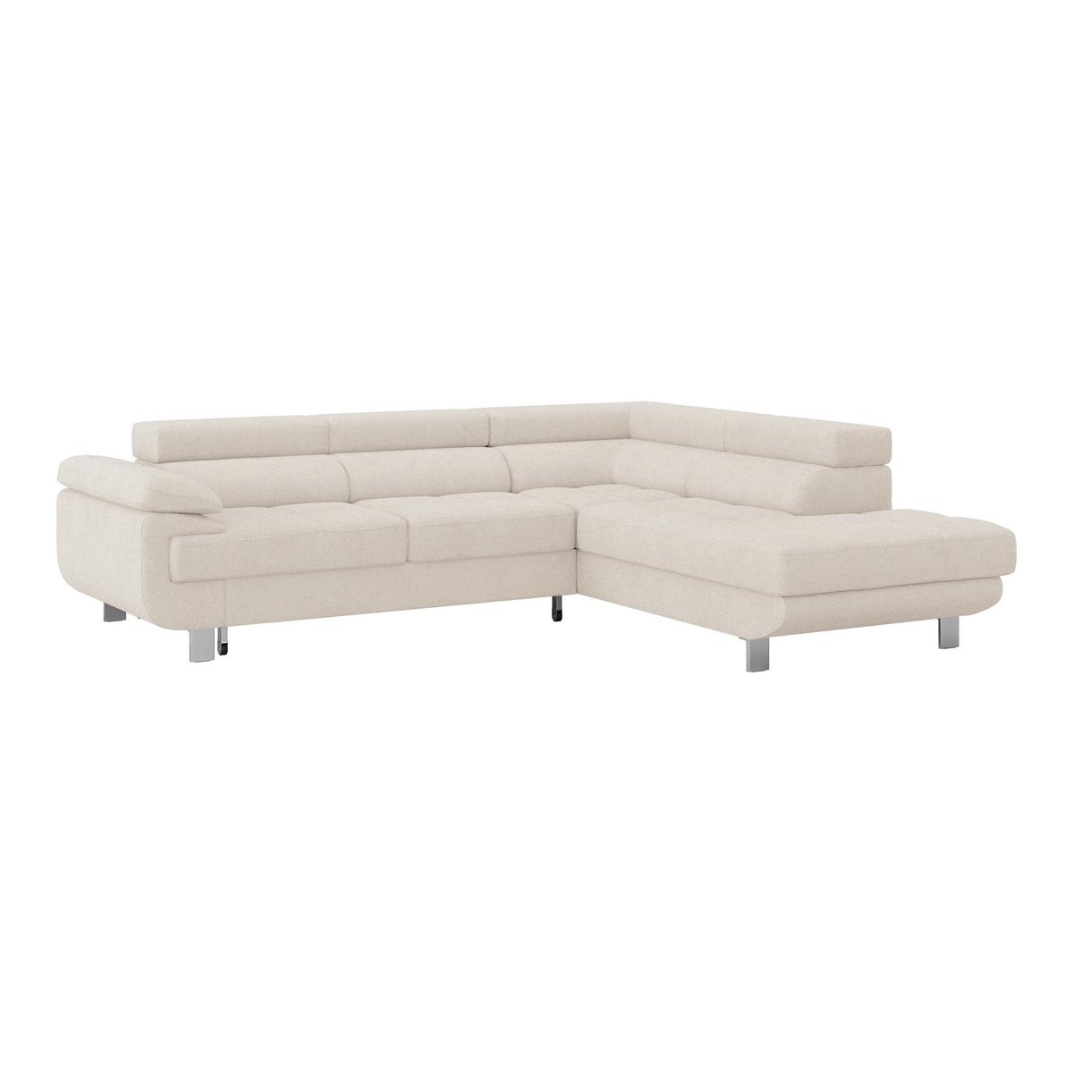 Ecksofa Savona - Perlmutt, MODERN, Textil (270/230cm) - Ondega