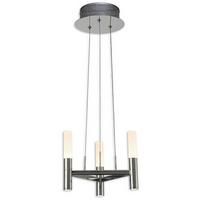 Led-kronleuchter Castle H: 150 Cm 3-Flamming Dimmbar - Weiß, Design, Kunststoff/Metall (28/150cm) - Näve