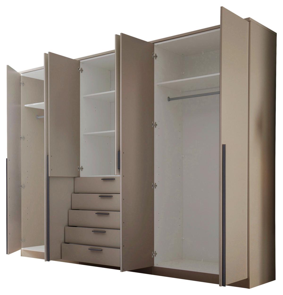 Drehtürenschrank mit Schubladen 270cm Arnis - Kaschmir, KONVENTIONELL, Holzwerkstoff (270/210/52cm) - James Wood