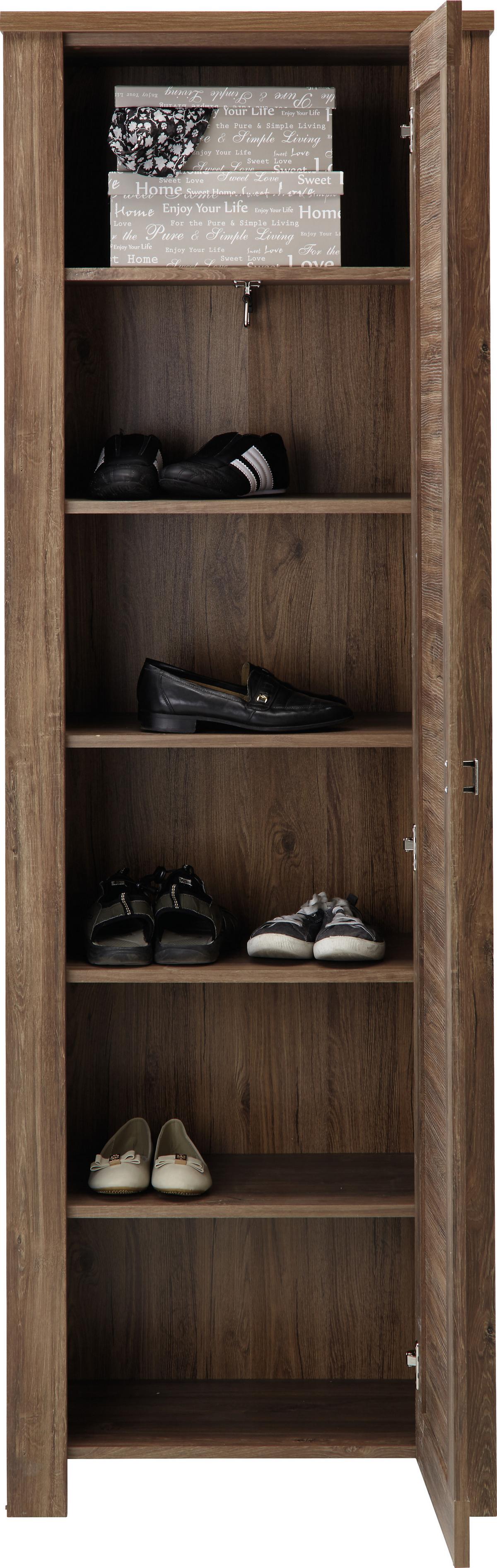 Šatní skříň BRÜSSEL - barvy niklu, Lifestyle, kov/kompozitní dřevo (65/200/40cm) - Mömax