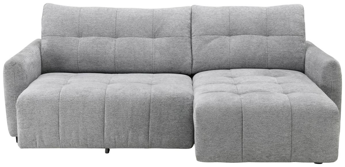Elektrická sedačka LINA, obojstranná, sivá ženilka - čierna/sivá, Basics, kov/drevo (227/158cm)