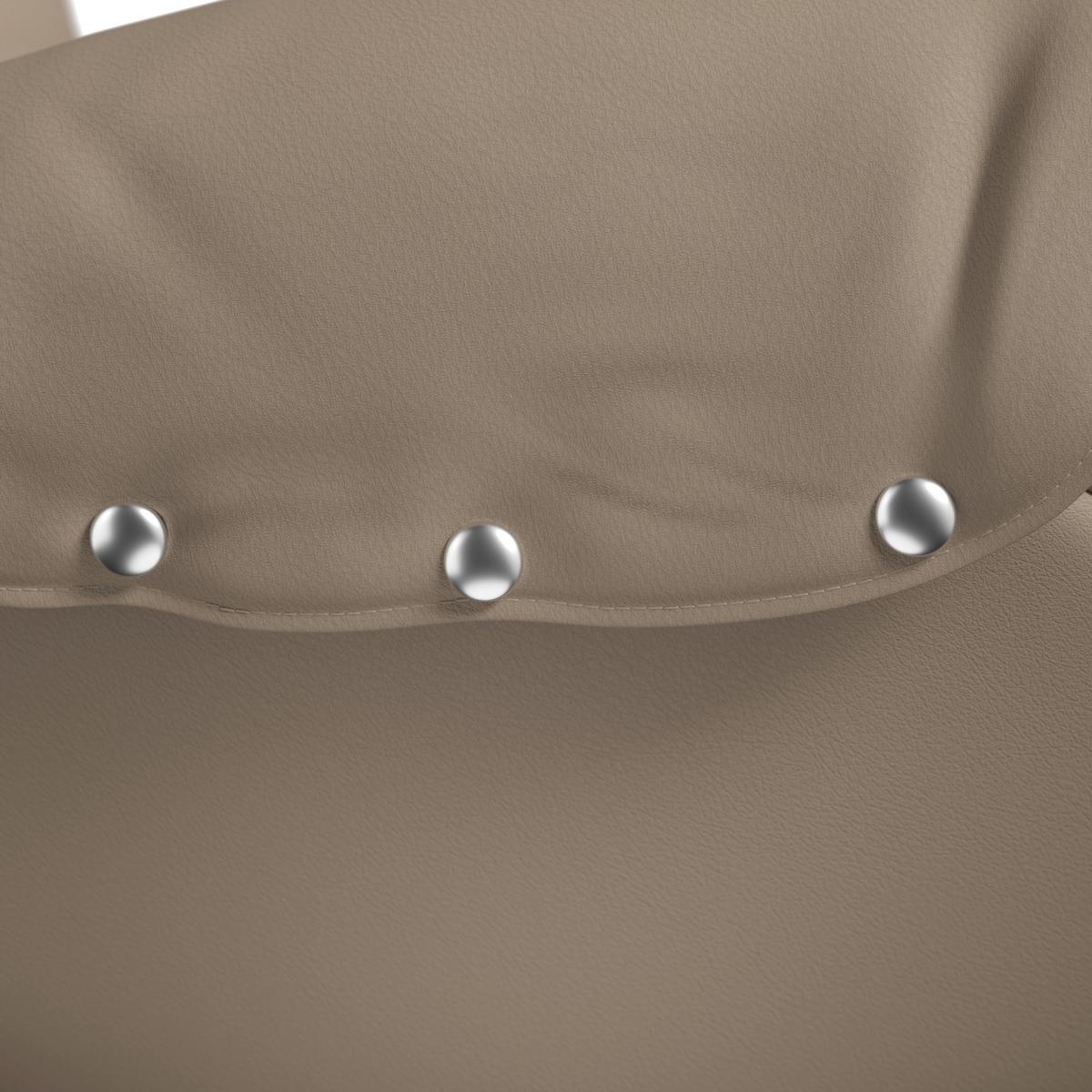 Relaxační křeslo ANDREA, světle hnědá, s taburetem - černá/světle hnědá, Moderní, kov/dřevo (82/105/80cm) - Bessagi Home