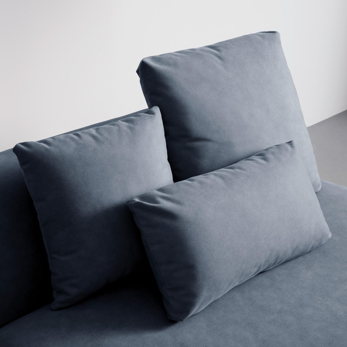 Sedací souprava Anna modrošedá - šedá/bílá, Moderní, dřevo/textil (360/71/134cm) - Bessagi Home