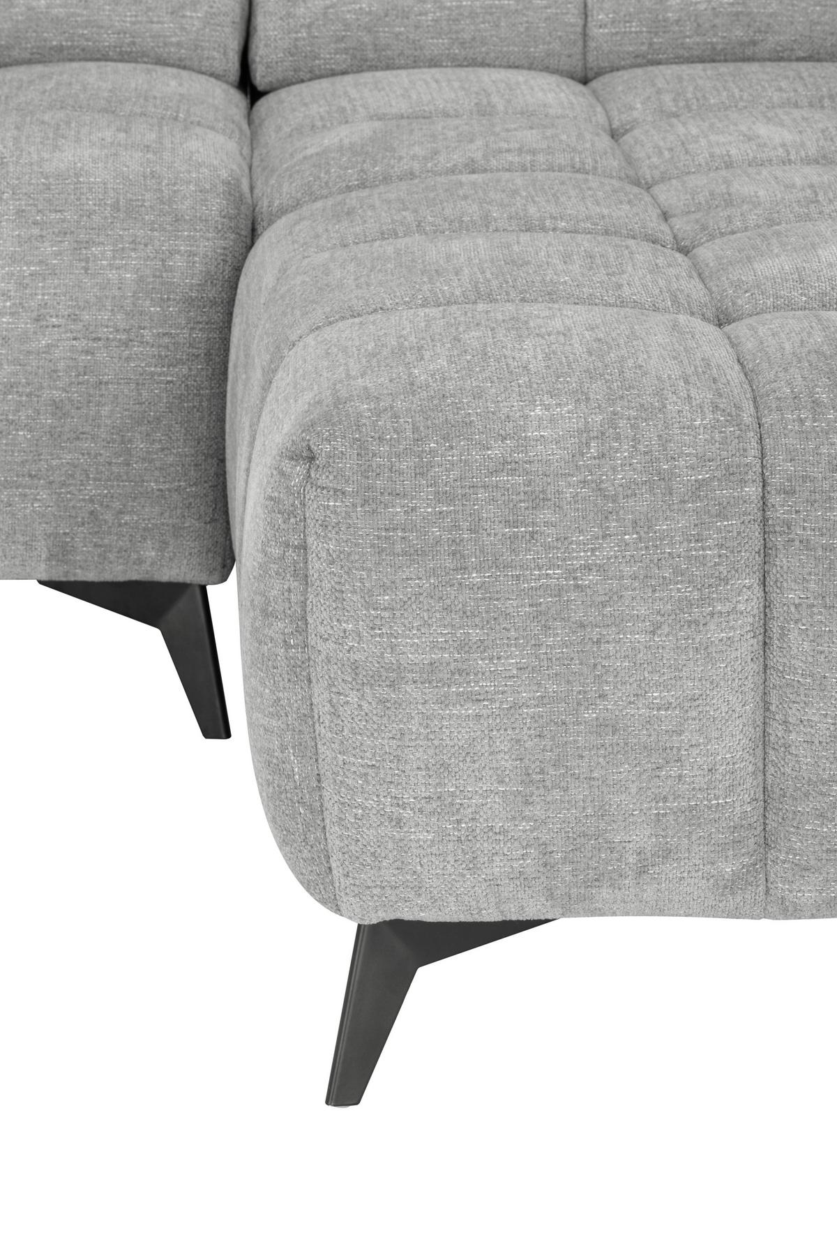Sedací souprava MELBOURNE, pravá, šedá - šedá/černá, Moderní, kov/dřevo (285/182cm) - Based