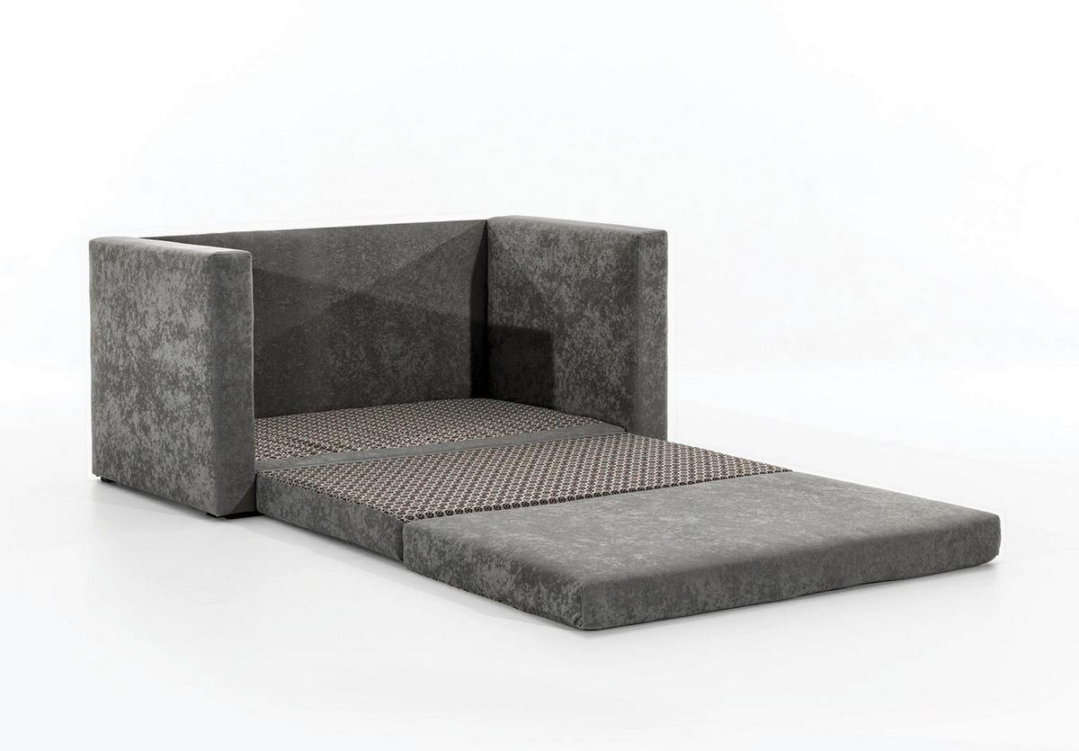 Schlafsofa Neva Grau/hellgrau B: 132 Cm - Hellgrau/Schwarz, Design, Textil (132/62/70cm) - MID.YOU