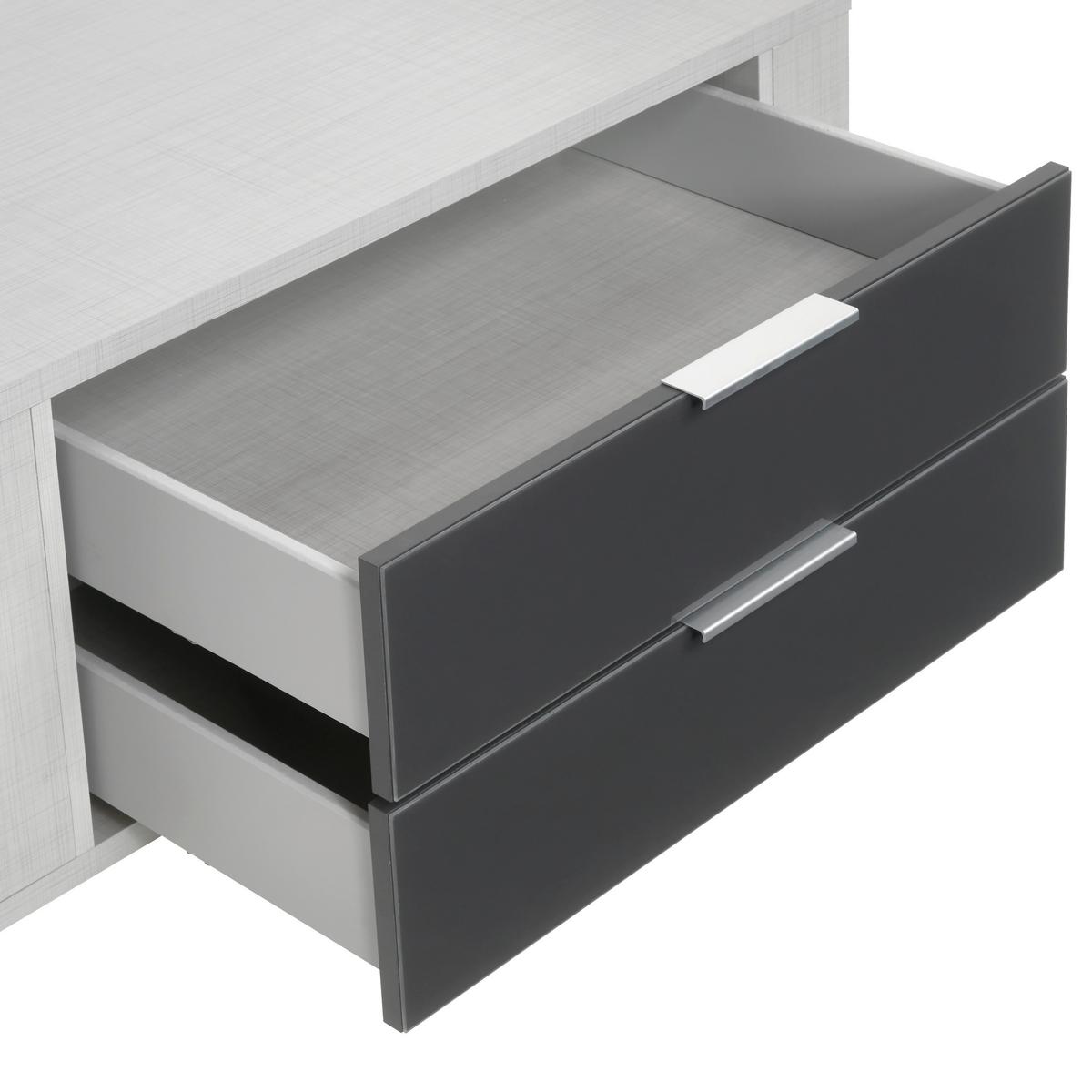 Schubkasteneinsatz Schubkasteneinsatz - Grau, MODERN, Holzwerkstoff (87/51/50cm) - MID.YOU