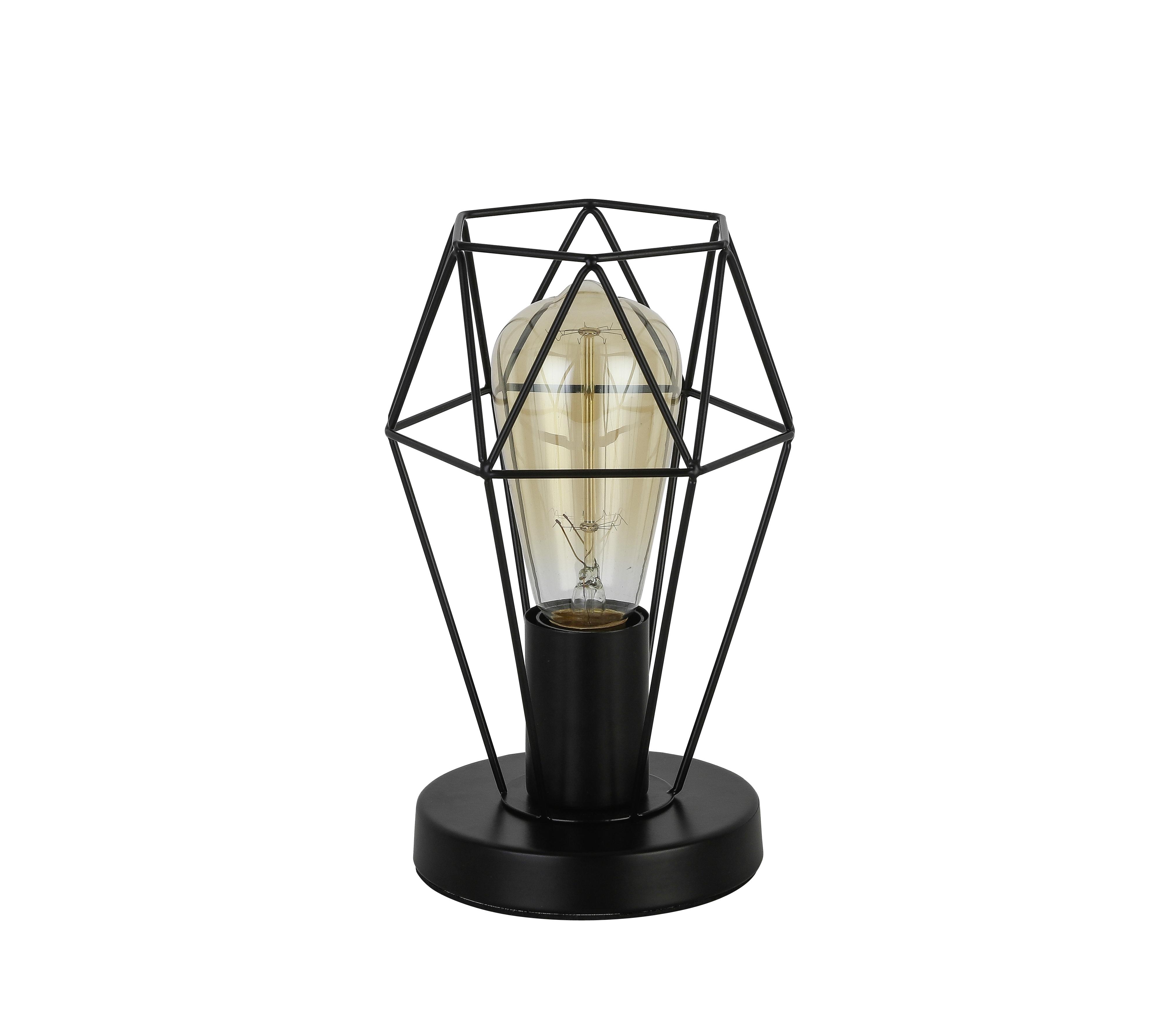 Tischlampe Kasia Schwarz mit Schnurschalter - Schwarz, ROMANTIK / LANDHAUS, Metall (14/22cm) - James Wood
