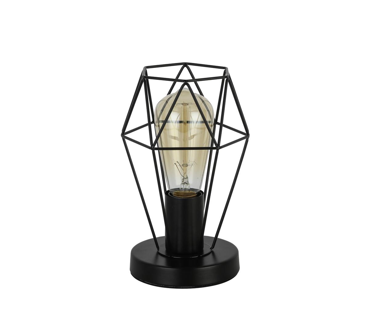 Tischlampe Kasia Schwarz mit Schnurschalter - Schwarz, ROMANTIK / LANDHAUS, Metall (14/22cm) - James Wood