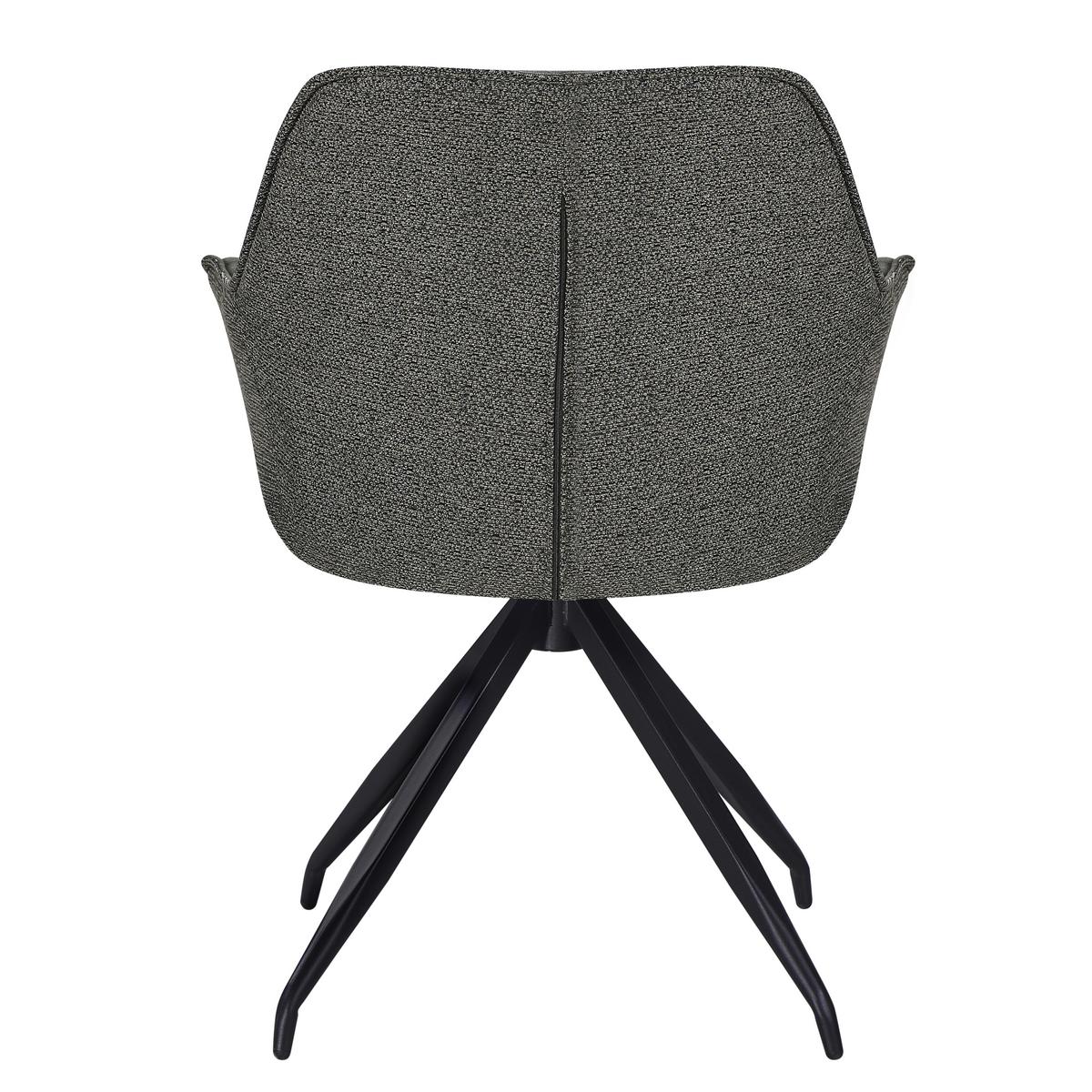 ŽIDLE S PODRUČKAMI NOVA - černá/zelená, Moderní, kov/textil (64/85/62cm) - Premium Living