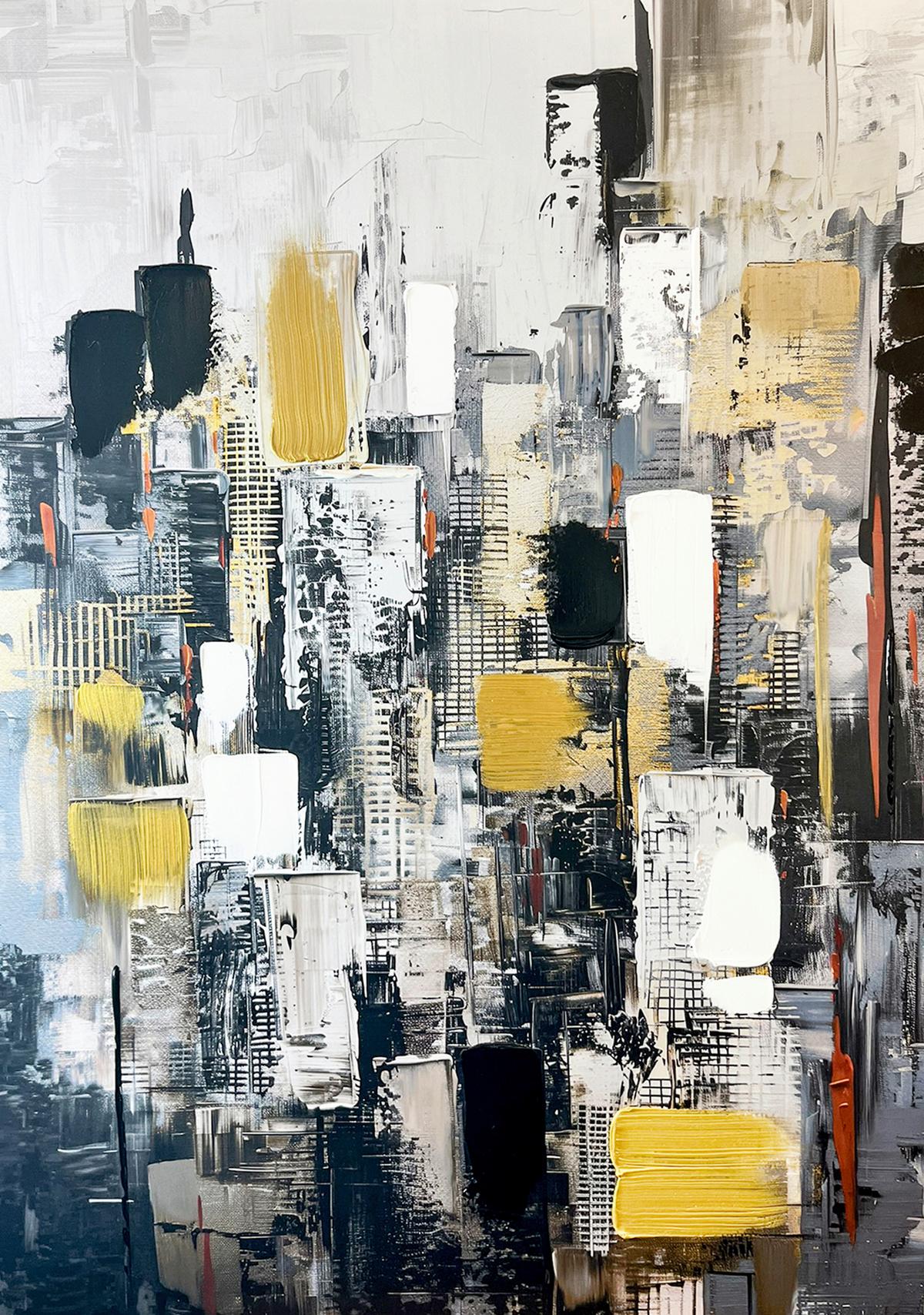 OBRAZ NA PLÁTNE CITYSCAPE - viacfarebná, Basics, drevo/textil (70/100cm)