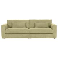 Bigsofa Manolis Hellgrün B: 260 cm - Schwarz/Hellgrün, KONVENTIONELL, Textil (260/66/115cm) - MID.YOU