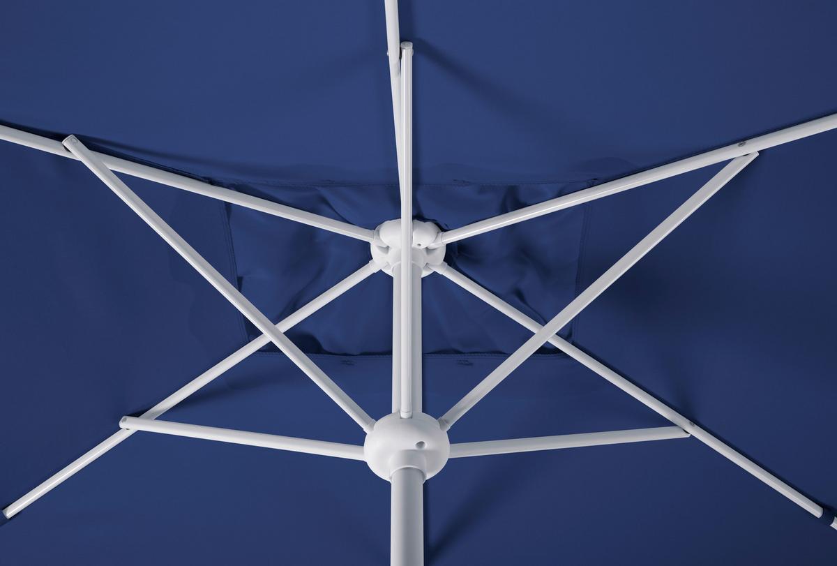 Sonnenschirm Oslo Bxhxt: 200x250x300 Cm Blau - Blau/Weiß, Basics, Textil/Metall (200/250/300cm) - Schneider