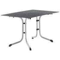 Gartentisch Klappbar Holzwerkstoff/metall L 120 Cm - Anthrazit/Graphitfarben, MODERN, Holzwerkstoff/Metall (120/80/73cm) - Sieger