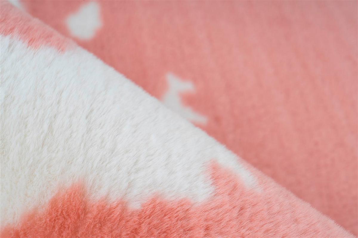 Hochflorteppich Rabbit Animal Rosa/weiß, 160x230 Cm - Rosa/Weiß, KONVENTIONELL, Textil (160/230cm)