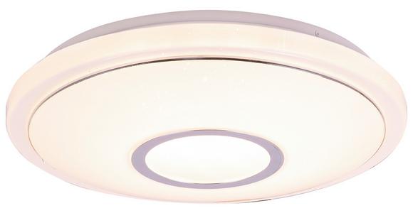 LED-Deckenleuchte Aaron Ø 40 cm mit Farbwechsler - Chromfarben/Weiß, MODERN, Kunststoff/Metall (40/8cm) - Luca Bessoni