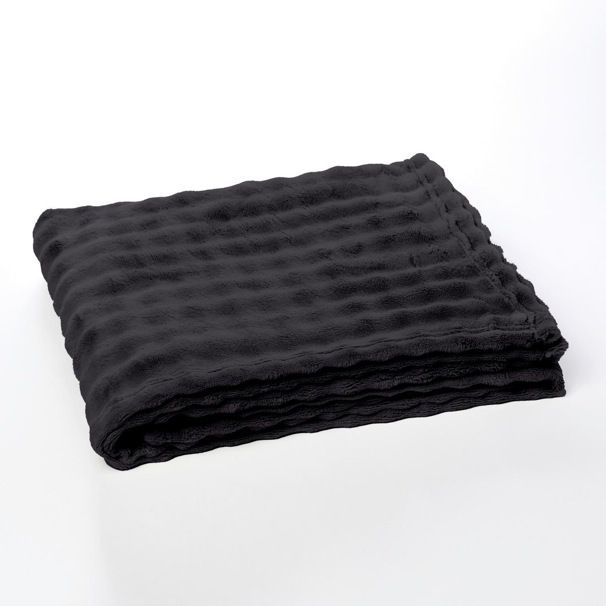 MÄKKÁ DEKA CHARCOAL - čierna, Modern, textil (180/220cm)