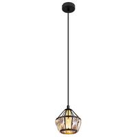 Hängeleuchte 54359h - Klar/Messingfarben, KONVENTIONELL, Glas/Kunststoff (12,5/150cm) - Globo