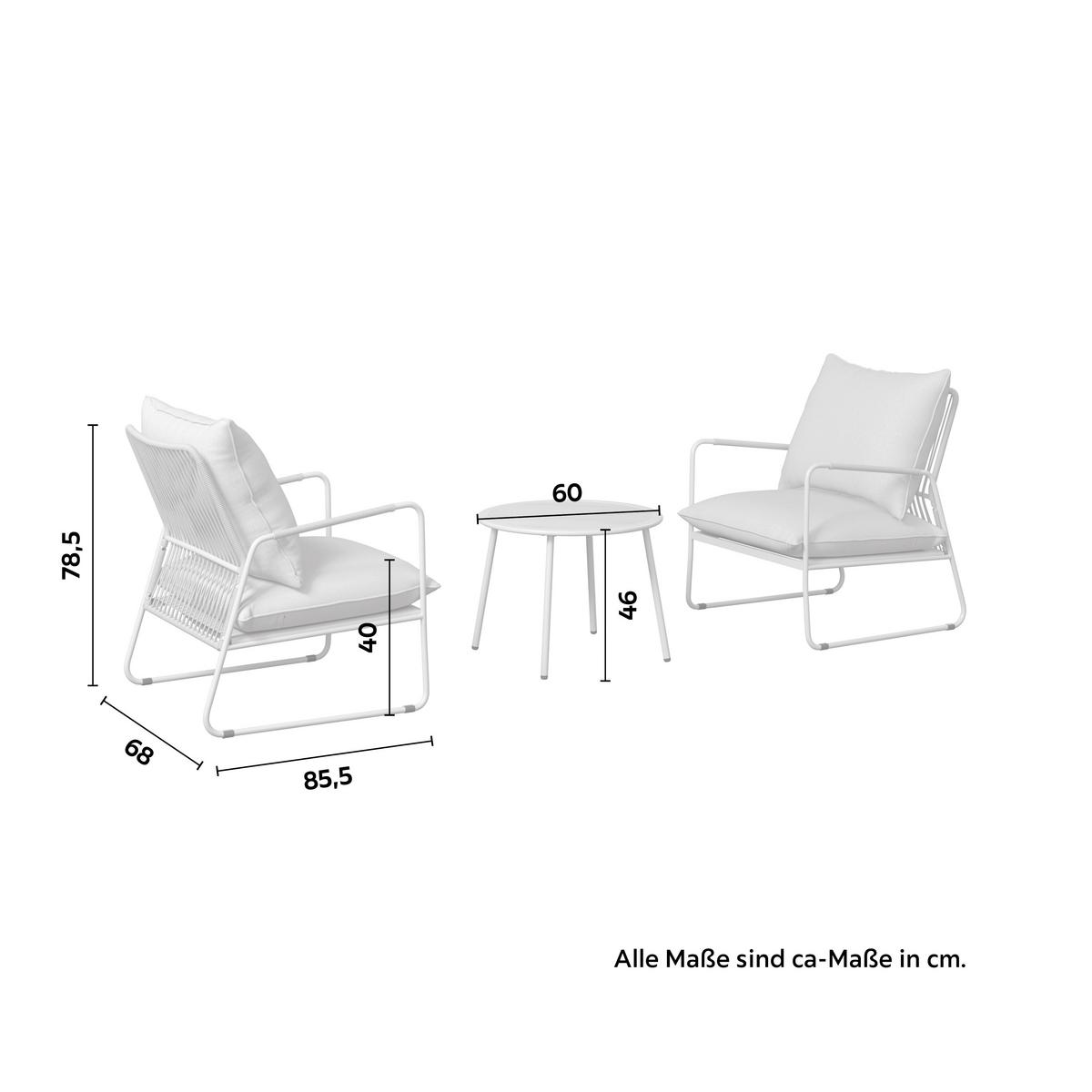 SADA NA BALKON MALE - béžová, Moderní, kov/textil (85,5/68/78,5cm)